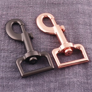 Hund Leine Schwenk Verschluss 1" Rose gold/Gunmetal große Schwenk Trigger Verschluss Haken Schnalle Heavy Duty Alloy Verschluss DIY Hund Leine Hardware