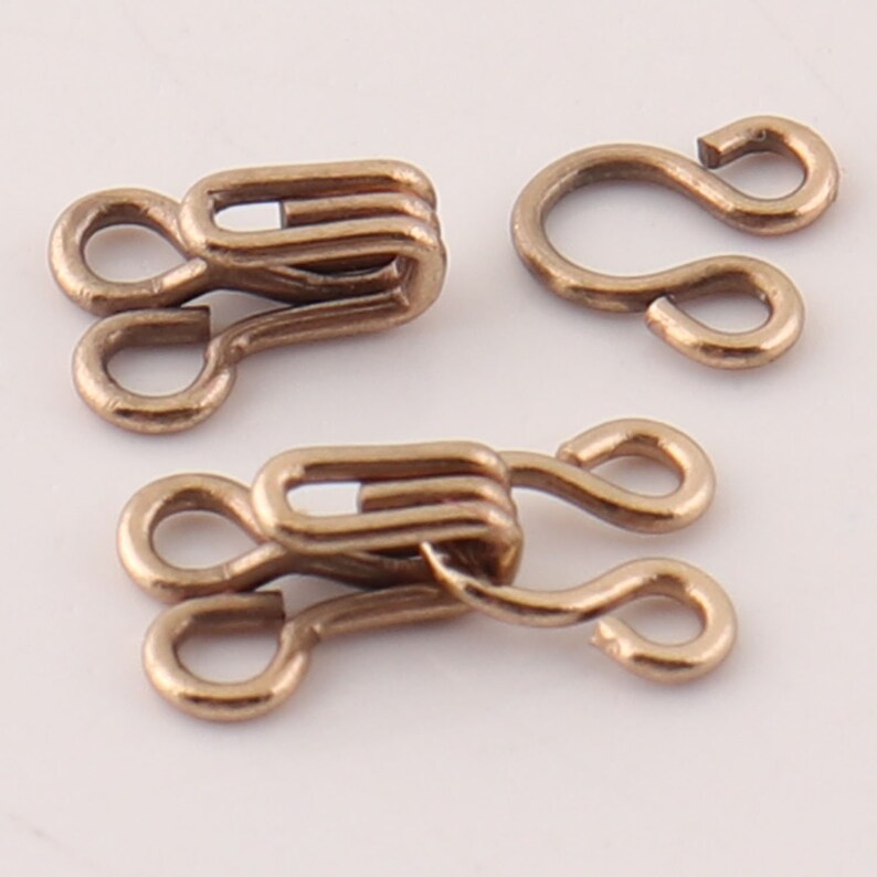 100 Sets Gold Hook and Eyes Fastenershook and Eye Etsy