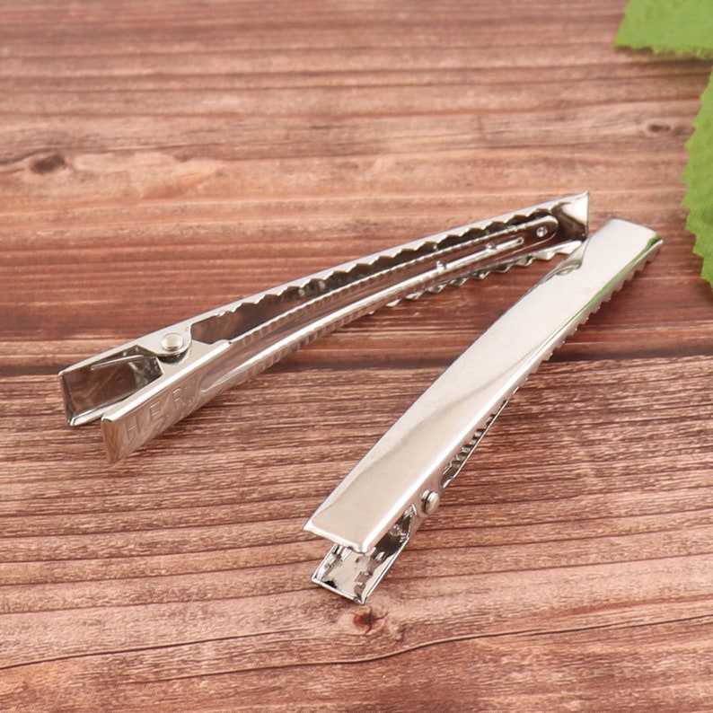 20 pcs Silver Metal Alligator Clips,Blank Alligator Clips,Alligator Clips Bows,Hair Accessory Blanks,Hair Clip Accessories