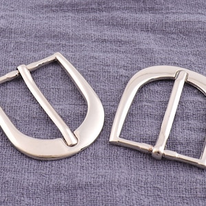 Silver Silver Tongue Strap，Single Prong buckle，Strap adjuster, leather strap buckle,bag slide buckle,belt loop,Center Bar Buckles - 1&quot;（25mm）