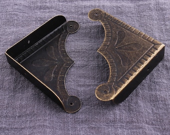 Decorative Leg Corner Protector, Metal Corner Protector ,74mm Tips Decorative Corner ,Bracket Handbag Craft,Antique Bronze