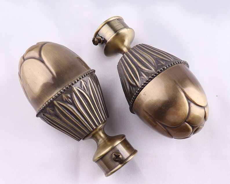 Bronze Curtain Rod Ends/ Finials/ Pole Endsantique French Etsy