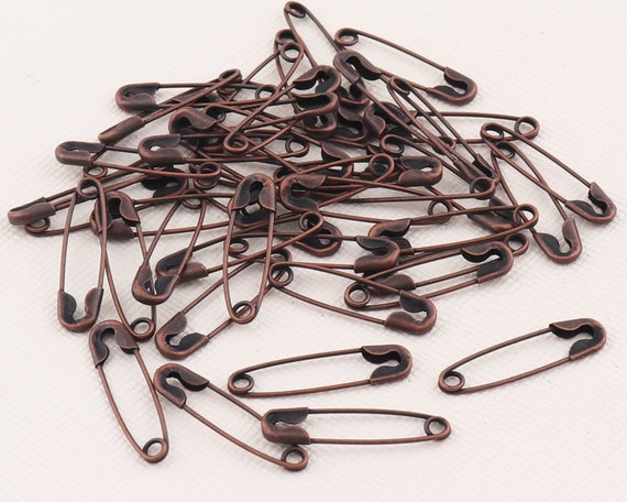 Safety Pins,pins for Clothing, Knitting Pin, Metal Pins, 20mm Clothing Pins,red  Copper Decorative Pins DIY Jewelry-500pcs 