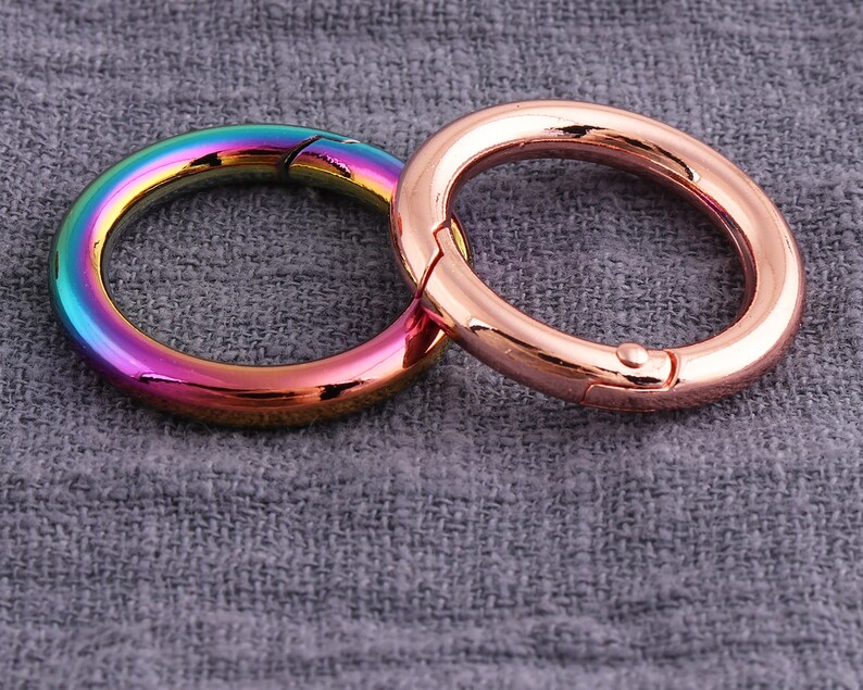 6PCS Round Spring Clasps Open Ring Clasps Round Lobster 6PCS Round Spring Clasps Open Ring Clasps Round Lobster