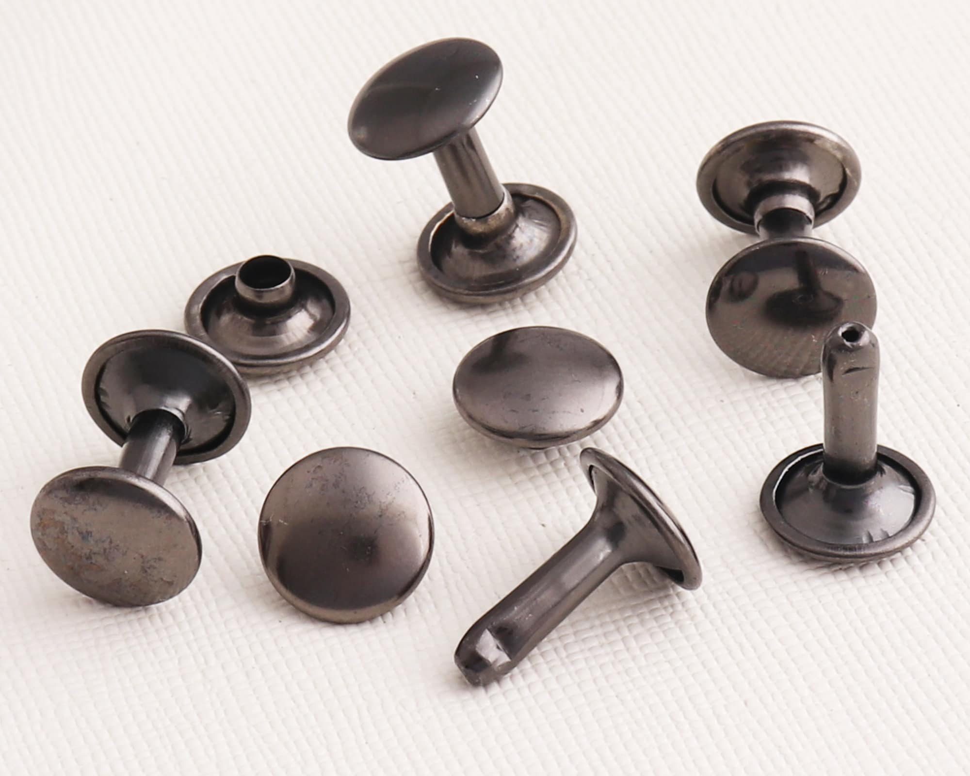 Large Back Rivets Caps Black Rivets Stud,double Cap Round Rivets, Bag Hardware,post Rivet ...