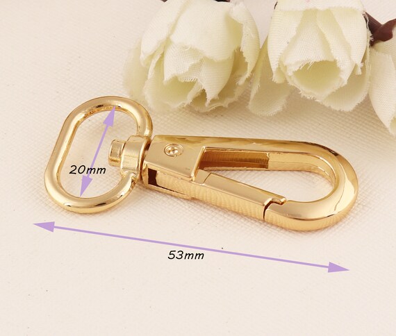 Gold Swivel Snap Hooks,purse Hook,spring Hook,clasp Ring,chain Clasp,key  Chain Hook,lobster Clasp53mmx20mm8pcs 