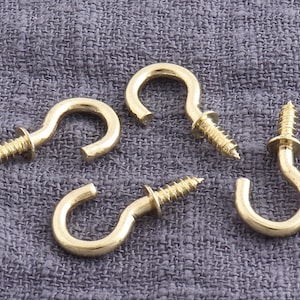 50Pcs Gold Eye Hooks ,Small Eye screws,Bead Connectors ,Mini eye screw bails,Eyepin Clasps,Wholesale Screw Eye Bails - 20mm×10mm