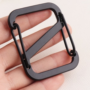 Carabiner clip,Dual gated spring snap hook clasp key ring for rock climbing gifts,Carabiner Clip-Key Hook-52mmx33mm*2pcs