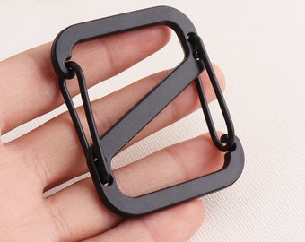 Moschettone a clip, gancio a molla a doppia chiusura portachiavi per regali di arrampicata su roccia, moschettone a clip-gancio chiave-52mmx33mm*2pz