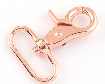 1.5''(38mm) Lobster Swivel Clasps Rose gold Hook Clasps Claws,Carabiner Snap,Handbag Snap,Purse Hook