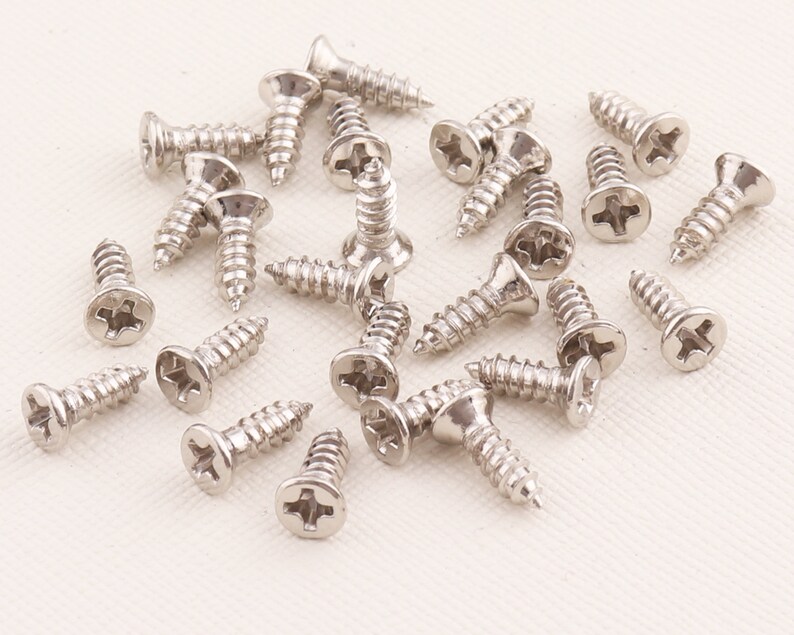 Silver Small Screws/decorative Screws/flat Head Wood Etsy