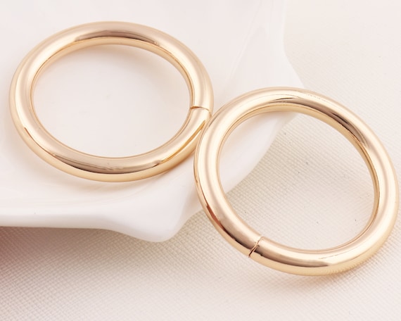 MIRKUZI Fibbie Per Cucito 10 O-ring Rotondi In Metallo Da 50 Mm Anelli Metallici Con O-ring Rotondi Per Realizzare Anelli Per Supporti Per Piante