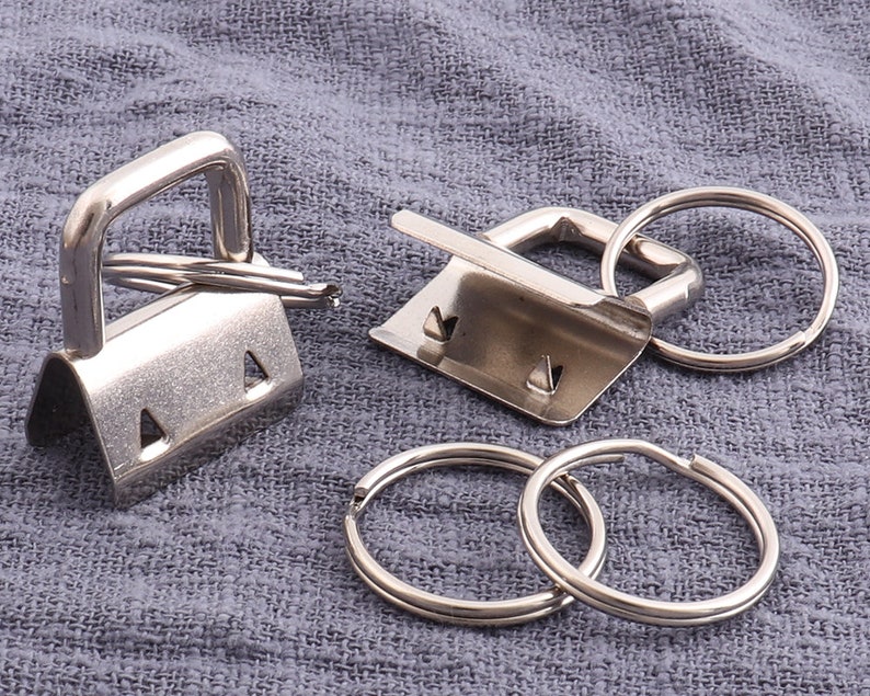 10sets Silver Key Fob Hardware With Key Rings Sets wristlet Etsy
