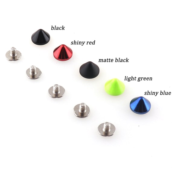 Metal Cone Spike Studs Bullet with Screw Back for DIY Leather Craft Cool  Rivets