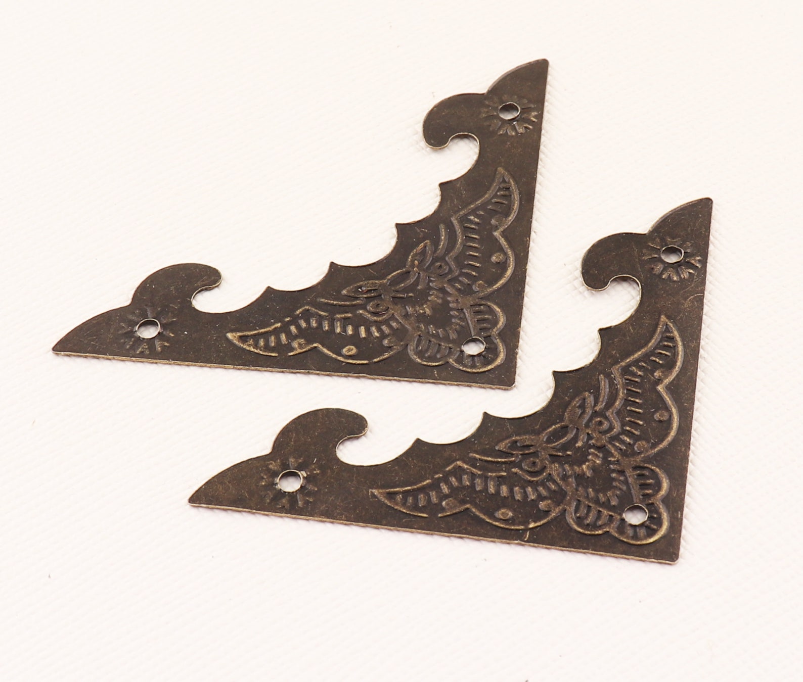 Bronze jewelry box corner Metal corner 40mm Corner Etsy