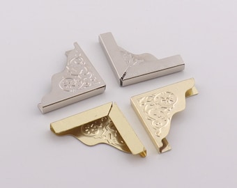 20PCS silver/gold notebook corner, Metal Book binding，  corner protector,book protect corners，photo frame corner -  1"（25mm）