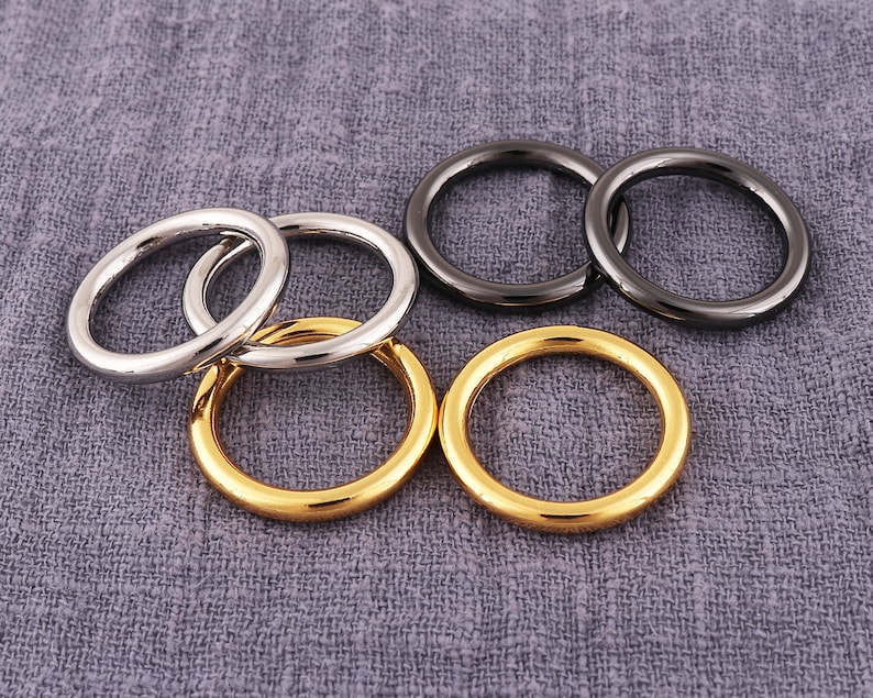 Jump rings GoldSilverGun black Purse ring o ring Round ring Purse strap rings Strap o ring Handbag o ring