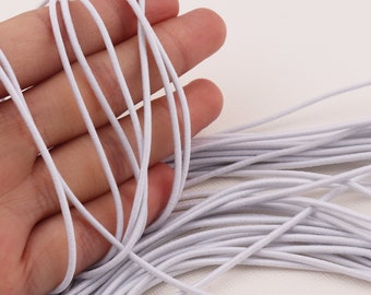 Round Stretch Rope Cord,2mm Sewing stretch string,20Yards Elasticity Rope,DIY Accessory Jewelry Making,Elastic Band