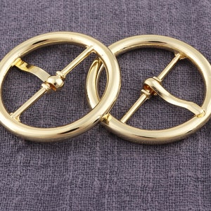 Light gold Single Prong Buckle, 40mm Metal buckle, 6pcs Buckles for Bags, Belt buckle, Handbag buckle