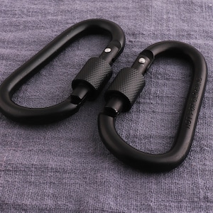 4pcs Black Keychain Engraved Keychain, Cool Keychain Aluminum Carabiner,62mm carabiner clip,Carabiner Keychain