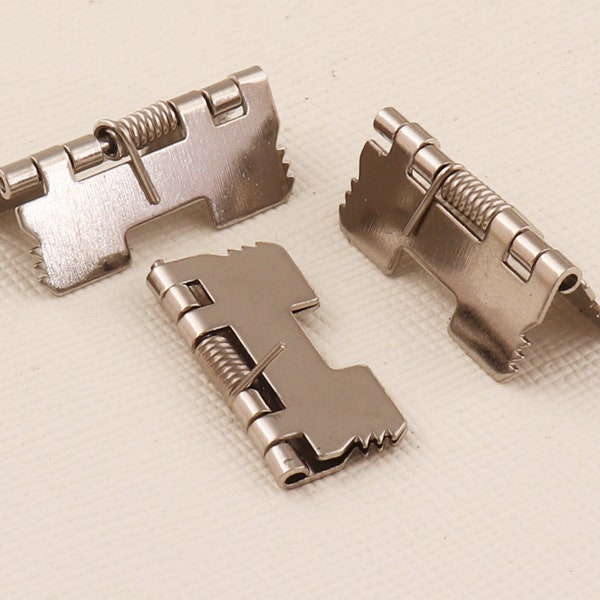 Silver Automatic Closed Spring Hinge ,50pcs Jewelry Box hinge，metal spring hinges，cabinet hinges,parliament hinges--20mmx9mm