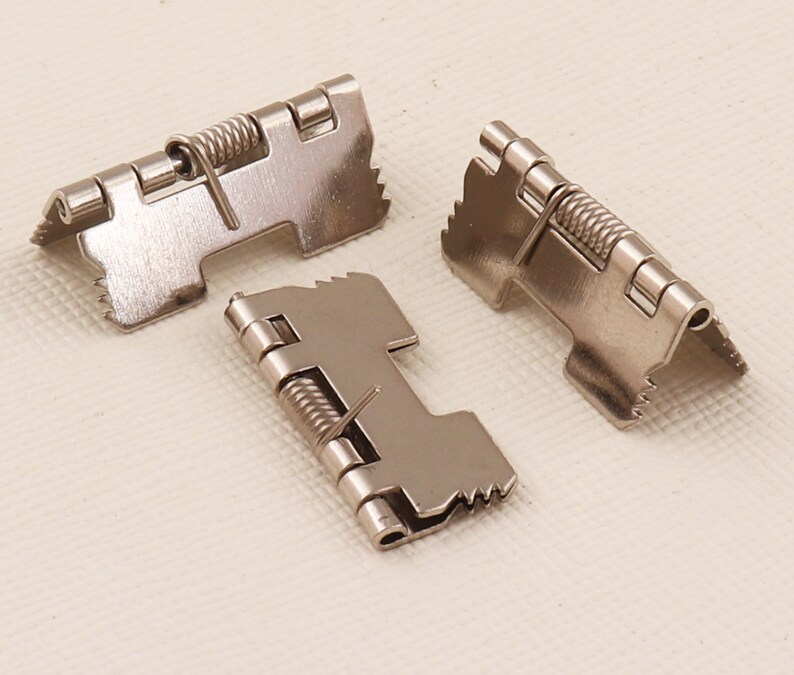 Silver Automatic Closed Spring Hinge 50pcs Jewelry Box Etsy