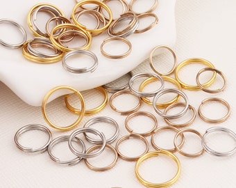500pcs Split Rings Double loop Jump rings,Small Split Ring,7mm/8mm/10mm Bulk Jewelry Making Supplies,Keychain Split Rings