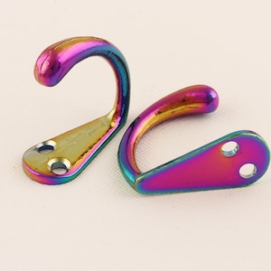 Rainbow Wall Hook,Coat Rack ,Standing coat rack,Metal hook,Hook Rail,Scarf hook,Towel Hook,Decorative hooks-36mmx35mm**6pcs