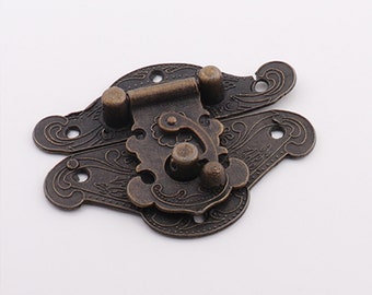 68mm Antique Bronze Latch, box latch, Jewelry Box Hasp, Rustic Iron Latch, catch lock, Trunk Hasp