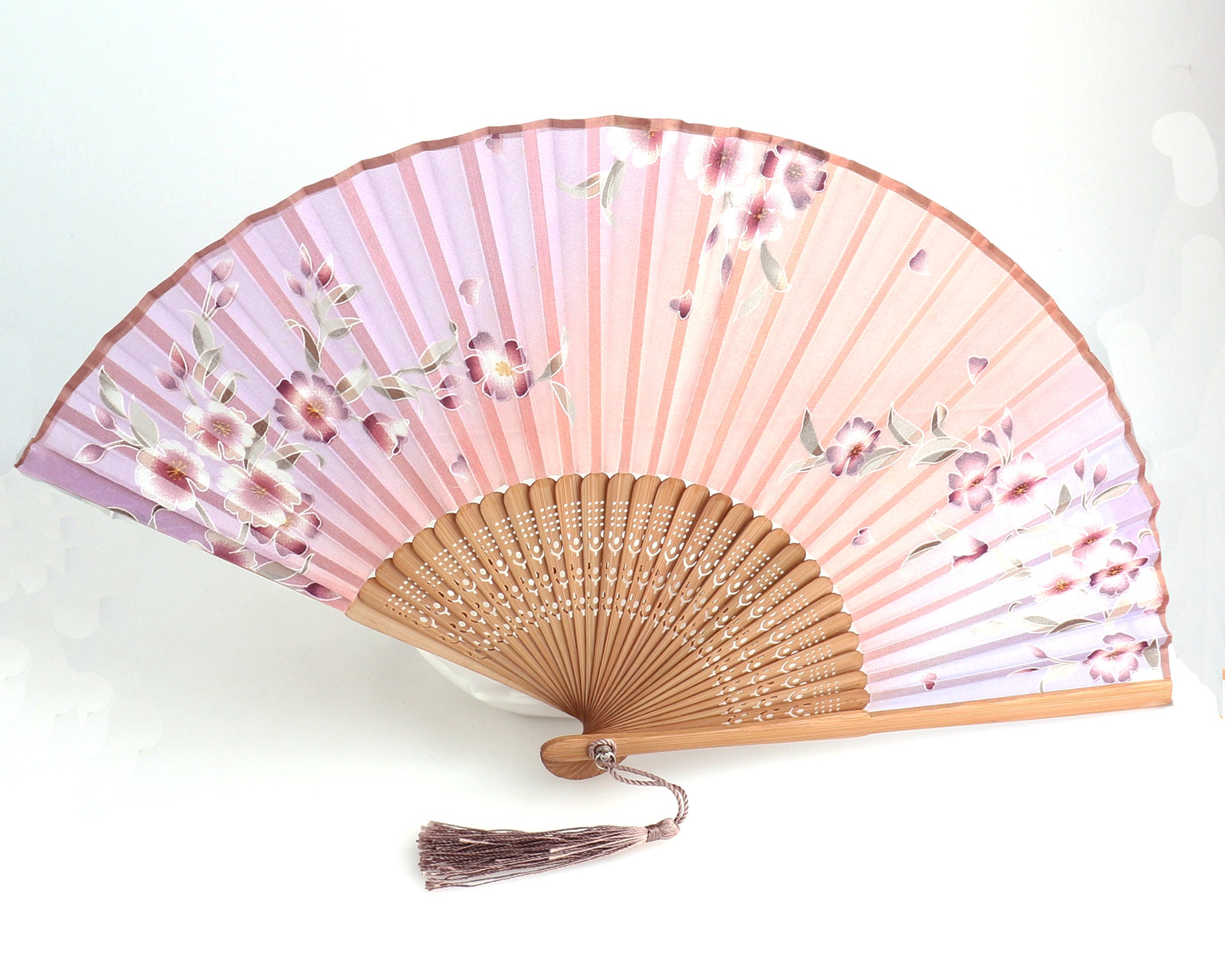 Lot De 15 éventails Pliables En Bambou - Décoration Murale, Mariage, Danse - Modèle Orange à Personnaliser