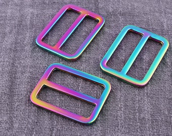 METALLIXITY 4 Boucles Coulissantes Métal Doré 50x21x4.5mm - Sangle Réglable Pour Sacs, Ceintures Et Maroquinerie