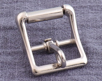 6Pcs 22mm Silver Adjust pin buckle，Single Prong buckle，Metal Rectangular Strap Buckles, Slide Adjusters,bag slide buckle,Center Bar Buckles