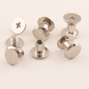 10mm Head Button, 100pcs Metal rivets , Belt screws rivets, Round Rivets Stud, Leather Rivet With Screws, Decorative rivets