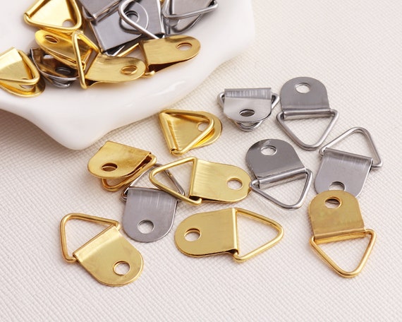 Triangle D ring Picture Photo Frame Hangers Single triangle Hooks mall Iron Hangers Paint Picture Frame Supplies Deco Hardware 10mm120pcs Etsy