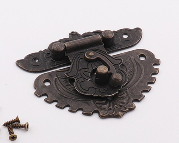 5 Stk Schmuck Kasten Vintage Stil Blume Riegel Hasp Schloss Schnalle