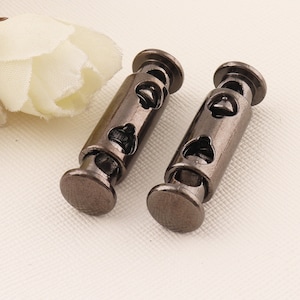 Cord lock, Spring cord lock, 6PCS Cord clasp,  Lock end toggles with metal spring, Double Barrel Toggle Cord Lock