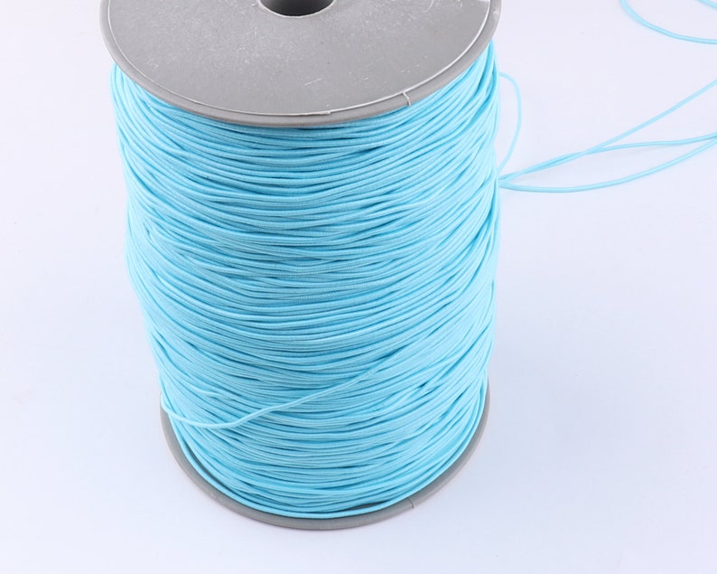 30Y Blue Elastic Cord 1.5mm Stretchy rope,Handmade DIY supplies,Eye mask elastic bands,Sewing supplies elastic bands