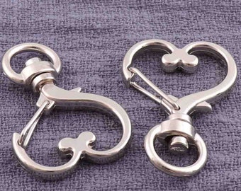 Silver heart shape  Lobster Swivel Clasps ,10mm handbag snap,12pcs swivel snap,swivel hook,Lobster Hook,purse hardware