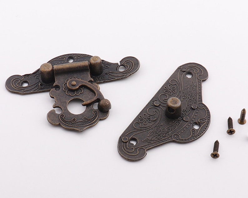 68mm Antique Bronze Latch box latch Jewelry Box Hasp Rustic Etsy