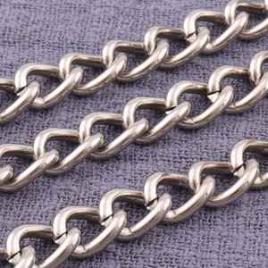 Silver Purse Replacement Chains,Handbag chain,Bag chain,Purse chain strap, Chain Links - 10mm×8mm×2mm