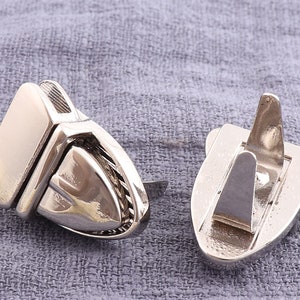 Silver Handbag lock,clutch lock,purse lock,bag closure，briefcase lock,laptop bag lock- 1&quot;（25mm）