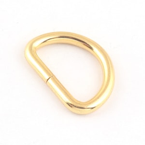 Halvt D-formade justeringsspännen - 2,5 cm (1 tum)/guld/halvt D-ringsspänne vävbandsspänne