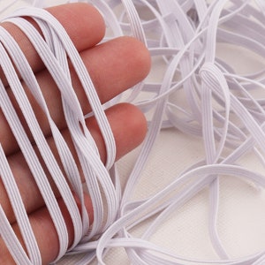 20Yard Elastic Cord, 3mm Flat Elastic rope,Stretch Drawstring,Stretch cord,Cord for sewing,Elastic Rope Supply,For eye mask making