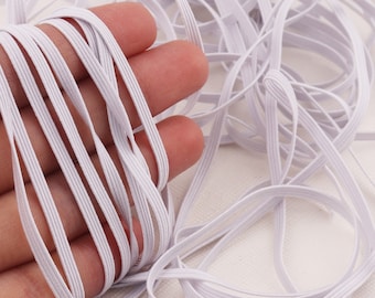 20Yard Elastic Cord, 3mm Flat Elastic rope,Stretch Drawstring,Stretch cord,Cord for sewing,Elastic Rope Supply,For eye mask making