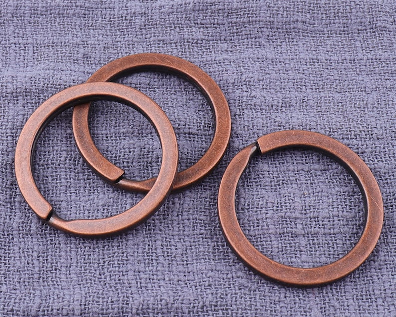 10pcs 22mm Copper Flat Split Ring for Keychainsplated Split Etsy