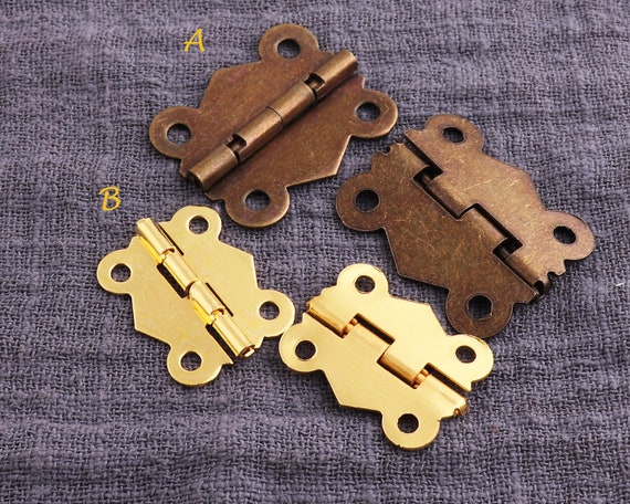 10pcs Mini Brass Plated Hinge Small Decorative-Jewelry Cigar Box Hinges