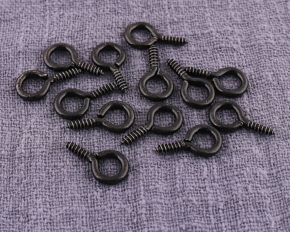 Silver Mini Eye Hooks, Screw Eye Bails Small Screw Eye Hook Screw Wholesale Screw  Eye Bails Eye Hook Pins in Different Size Jewelry Supply 