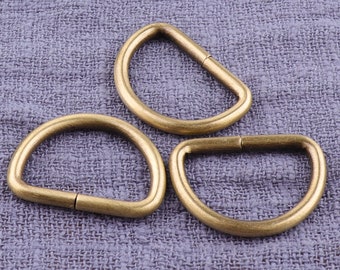 Metalen D-ringen, anti Brass Dee ringen, 12pcs tas riem ring, riem gesp, portemonnee lus, D ringen gespen voor zak-3/4 "(20mm)