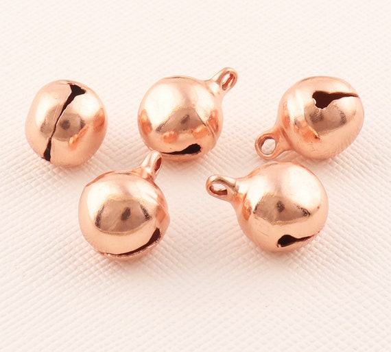 50pcs Rose Gold Jingle Bells Sound Bells Christmas Bells Ornament