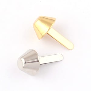 100pcs Silver/Gold Handbag Nailheads,bag feet,Purse studs,leather purse feet,bag cone feet,feet for bags-12mmx21mm